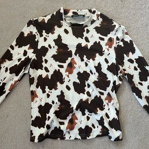 Shein Cow Print Long Sleeve